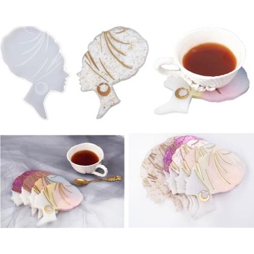 DIY Crystal Epoxy Resin Mold Afro Head Woman Head Beauty Irregular Mirror Silicone Mold DIY Crystal Epoxy Resin Mold Afro Head W