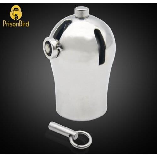 Sex Training Couple Sex Games AV Game Props Penis Exercise Male Luxury Chastity Device PA9000 with Titanium Plug and PA A295