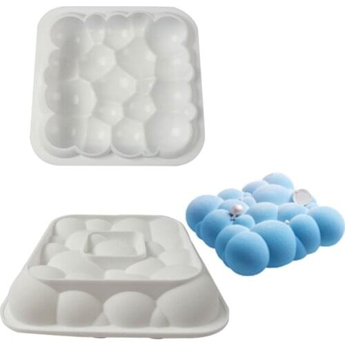 Square Bubble Cloud Silicone Cake Mold for Chocolate Mousse Ice Cream Jelly Pudding Dessert Bread Bakeware Pan Decorating Tools