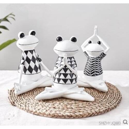 European-style beautiful frog crafts statues, animal decorative artwork, home office restaurant table decoration gifts