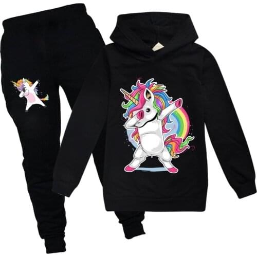 Unicorn Hoodies Sweatshirts Fashion Hooded T Shirt Baby Toddler Girls Coat Kids Clothes Boys Casual Tees Sportswear