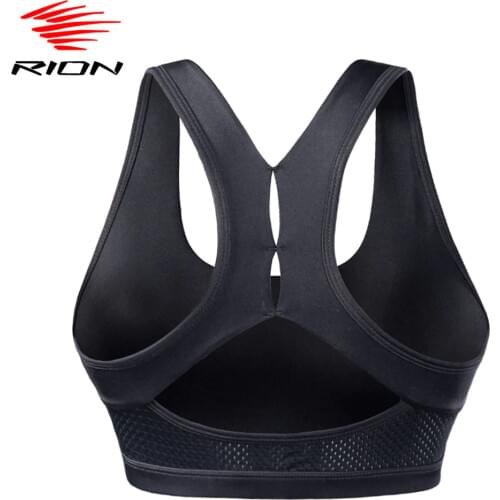 RION Top Women Seamless Sports Bra Running Yoga Crop Top Workout Gym Fitness Sport Bra High Impact Padded Underwear Vest Tank