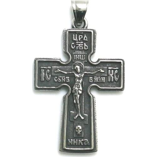 Unisex 316L Stainless Steel Cross Jesus Christ Pendant