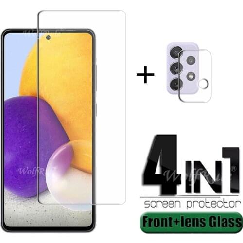 For Samsung Galaxy A72 Glass For Samsung A72 Screen Protector Transparent Film Tempered Glass For Samsung A72 Camera Lens Film