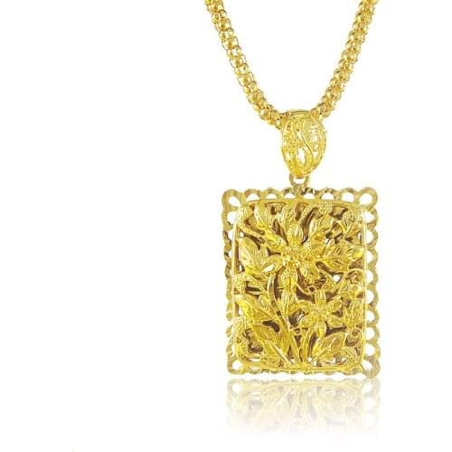 Fashion Big Flower Necklaces Pendants With 28 Inches Necklace Gold Color Choker Necklace Women Jewelry Kolye Collier