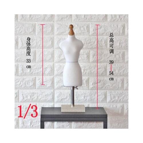 1/3 white female woman body mannequin sewing for female clothes,busto dresses form stand1:3 scale Jersey bust can pin 1pc C760