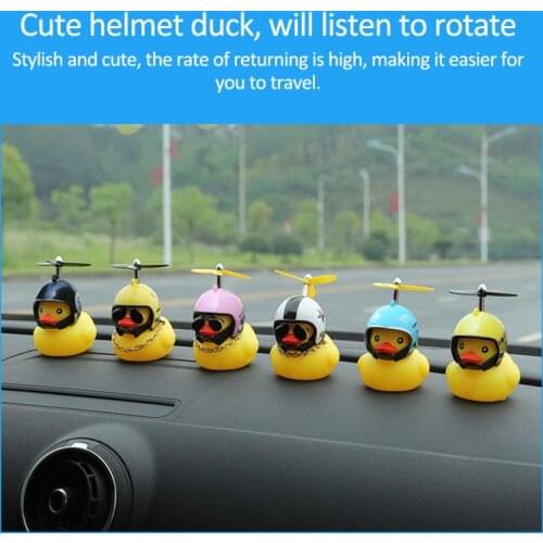 1Pcs Car Style Interior Cute Helmet-Mounted Yellow Duck Car Decorative Car accessories Car Interior Accessories Car ornaments