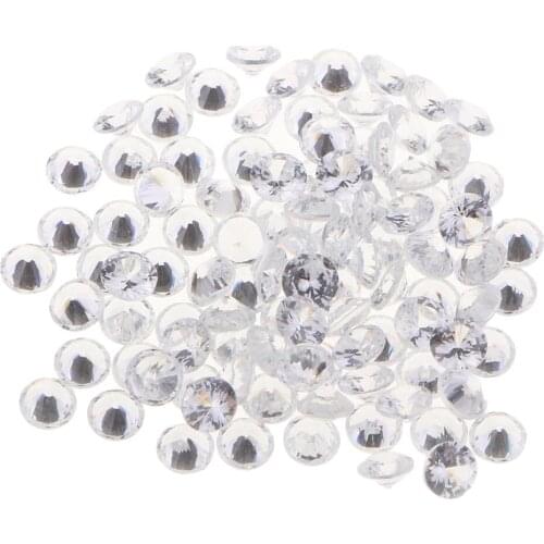 100pcs Zircon Diamond Crystal Faceted Loose Spacer Beads DIY Wedding Party 4mm Jewelry Charms Pendants Decorations