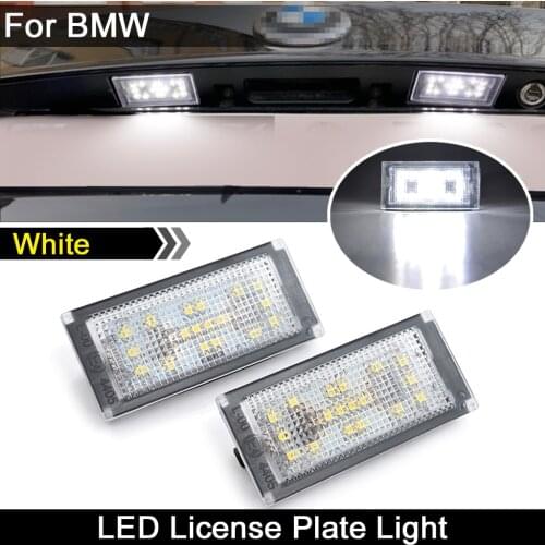 For BMW E65/E66 730i 735i 740i 745i 750i Saloon 2006 2007 2008white LED Car Rear license plate light number plate lamp