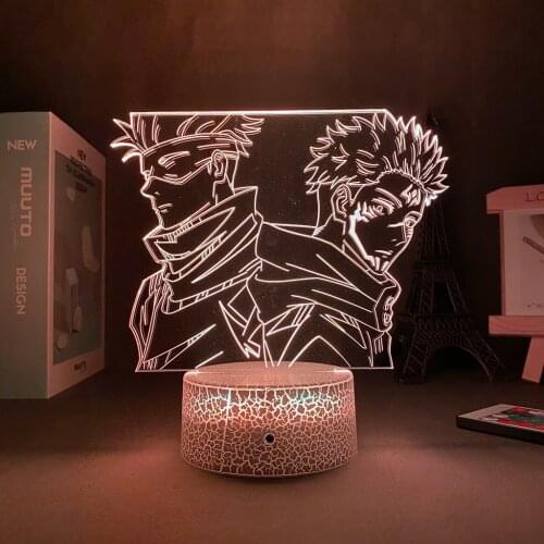 3D Lamp Anime Figure Satoru Gojo Manga Jujutsu Kaisen Led Night Light Yuji Itadori Valentines Day Gift Jujutsu Kaisen