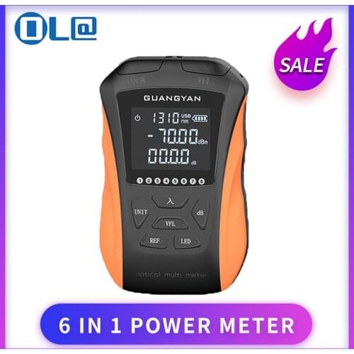 5km 15km VFL LEDNew 6-in-1 multifunctional optical power meter OPM visual fault locator network cable test fiber optic tester