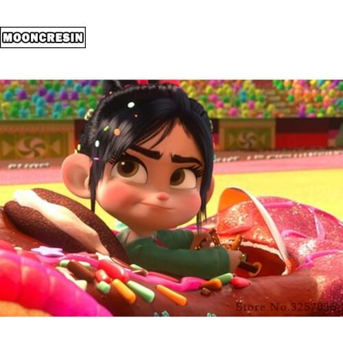 5D Diy Diamond Painting Cartoon Candy Girl Mosaic Painting Rhinestone Decor Home Diamond Embroidery Cross Stitch Wall Sticker