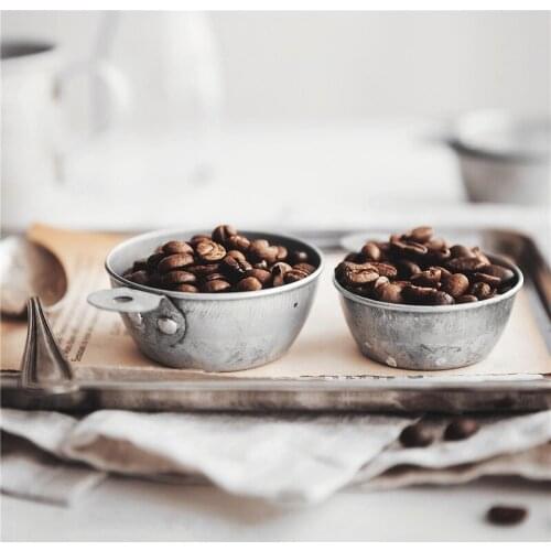 Antique Metal Measuring Spoon Fruit Snack Storage Tray Iron Sauce Bowl Food Container Retro Baking Tools Photography Props