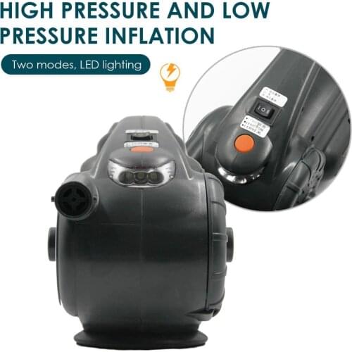 Car Air Compressor Inflator Pump W LED Lamp For Car Motorcycle Bicycle Tire Inflatable Electric Air Pump