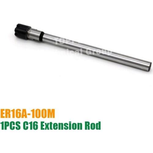 Free Shipping C16-ER16M-100L C16 M type Fine thread 100mm length Extension Rod for CNC Spindles with ER16 Collet