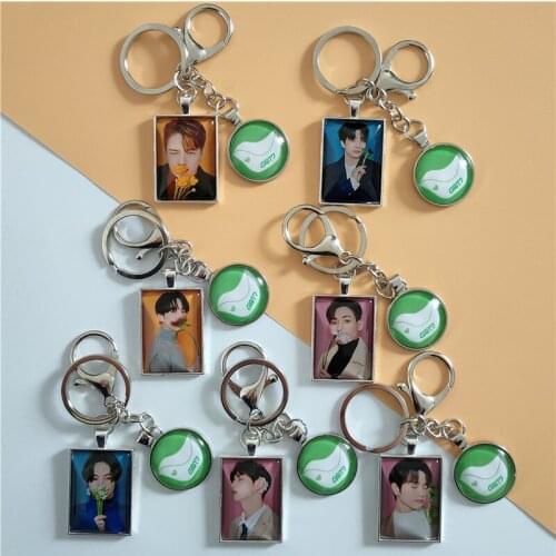Kpop 7 for 7 PRESENT EDITION Fan Meeting JB BAMBAM MARK JACKSON Peripheral Metal Key Chain Mobile Phone Pendant Accessories
