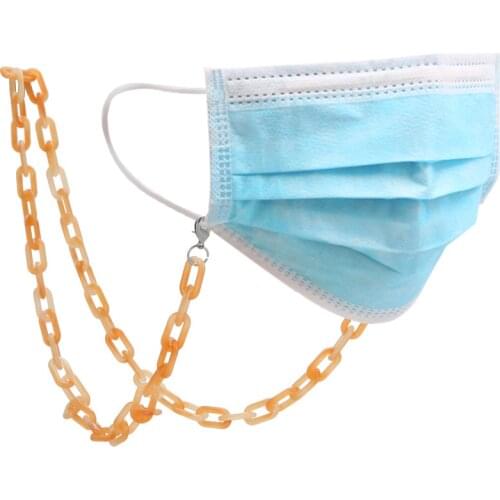 Acrylic Glass Chain Face Mask Chain Necklace Strap Non-slip Eyeglass Holder Cord Neck Sunglass Strap Chain for Unisex Jewelry