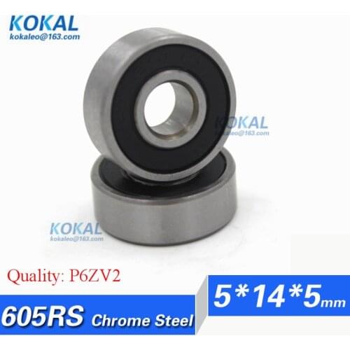 [CM605RS-P6]Free Shipping 10pcs chrome steel high quality ABEC-5 bearing 605-2RS 605RS 605RZ R-1450HH 180015 5*14*5mm