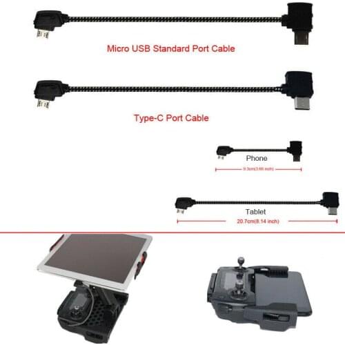 Type-C/Micro USB Optional Date Cable Controller Connector To Tablet/Phone For DJI Mavic Pro/Mini/Pro2/Air Drone Remote Control