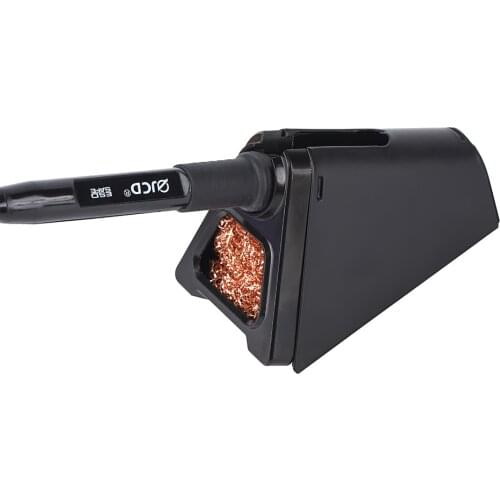 JCD 820 Aluminum Alloy Electric Soldering Iron Stand Holder With Welding Cleaning Copper Ball High Temperature Safety