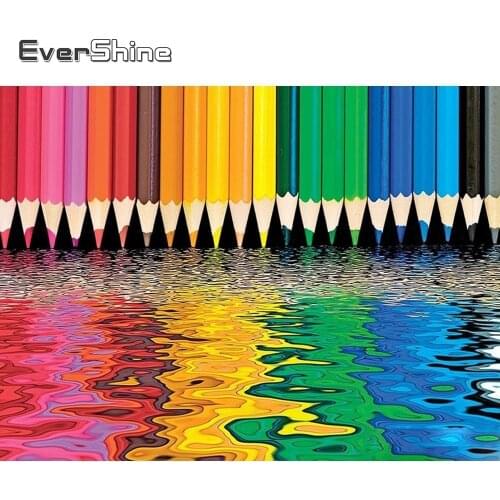 EverShine 5D Diamond Painting Full Drill Square Scenery Diamond Embroidery Rhinestones Pictures Full Display Pencil Diamond Art