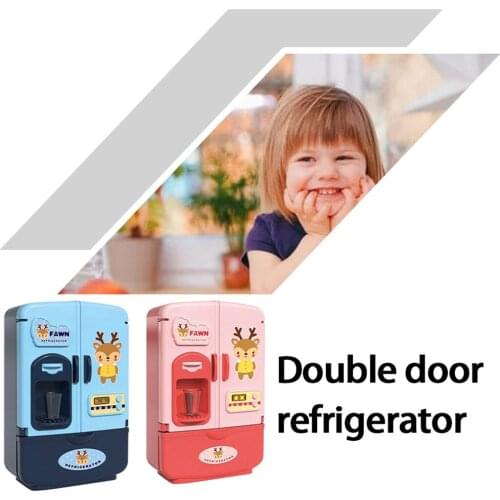 Simulation Double-door Fun Refrigerator Kitchen Smart Toy Childrens Furniture With Kitchen Toy Set Accessories Interactive Toys