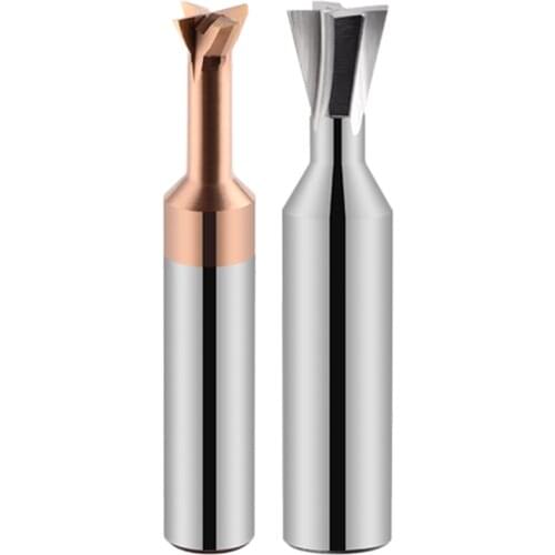 Tungsten Carbide Dovetail Milling Cutter CNC Tool 45 60 75 Degree 6mm 5mm 8mm 10mm 12mm Tungsten Steel Machining Tool for Metal