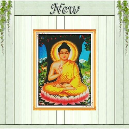 Sakyamuni(8)Buddha painting home decor counted print on canvas DMC 11CT 14CT Chinese Cross Stitch kits embroidery needlework Set