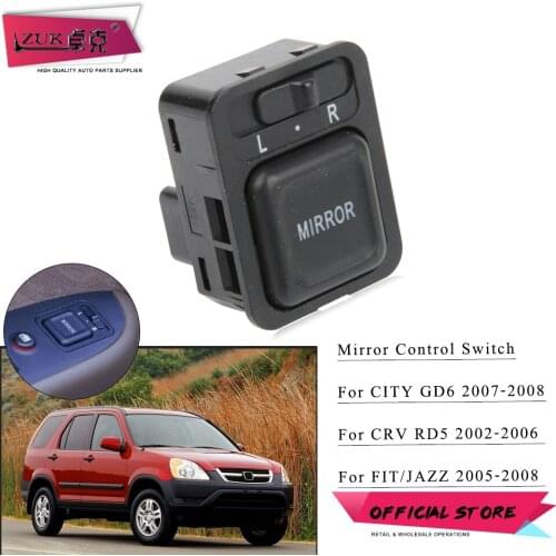 ZUK Electric Power Mirror Control Switch Button For HONDA CRV 2002-2006 FIT JAZZ 2005-2008 FIT SALOON 2003-2006 CITY 2007-2008