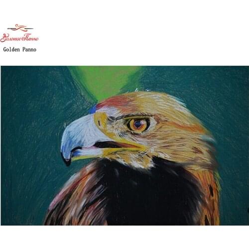 Golden Panno,DIY DMC 11CT 14CT completely Cross stitch Animal Eagle kits embroidery needlework sets wall decoration 08