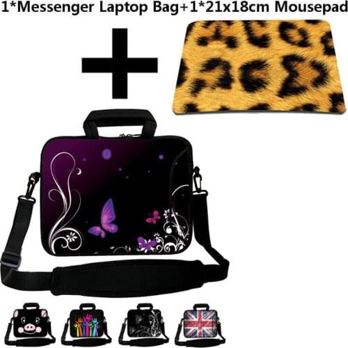 Computer Bag 13 Prints Neoprene Women Handbags 10 15 12 17 Laptop 14 Inch Bag+21x18cm Mousepad For Toshiba Huawei Mate D14 2020