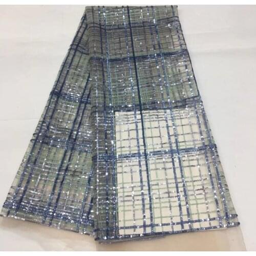 The latest French sequins Nigeria lace dress high quality lace fabric tulle African lace fabric suitable for wedding XX38991