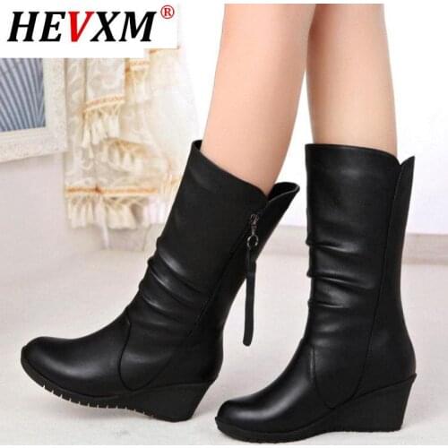 2021 Autumn New Fashion Boots Wedges Round Head Boots Large Size European And American Womens Shoes Winter Fringe Size 42
