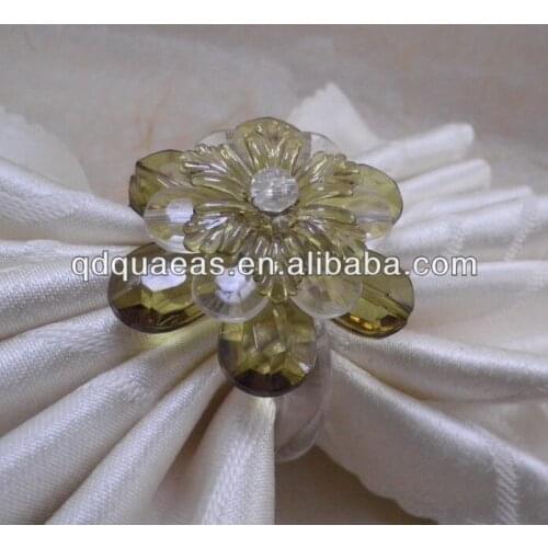 Beaded wedding napkin ring, napkin holder