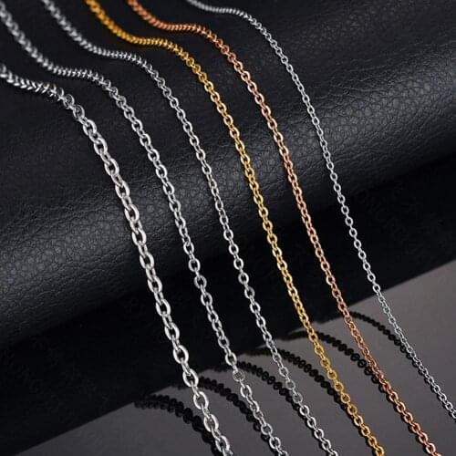 Punk Steel Cross O Chain Necklace Fashion Cross Long Link Necklace Rope Curb Cuban Link Chain Chokers Diy Jewelry