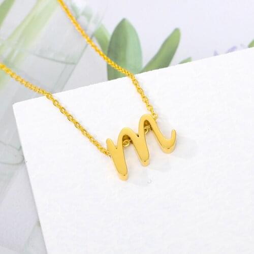 Initials Necklaces 26 Lower Case Letter Collar Choker Necklace Dainty Chain Necklace for Women Jewelry Christmas Gift 2020 New