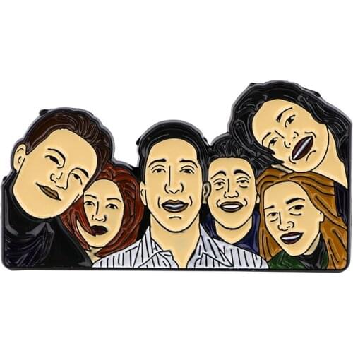 PF1175 Friends tv show metal Enamel Lapel Pin Collection Badge Pins for Clothes backpacks Decoration Jewelry Accessories Gifts