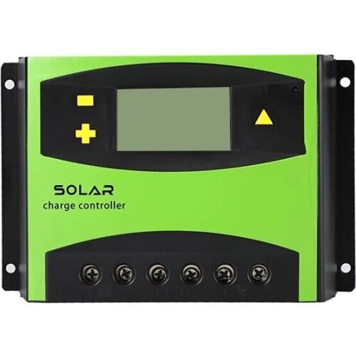 PWM Solar Controller 60A 40A 30A Charger Current 12V/24V Auto LCD Display with Dual USB 5V Output Regulator