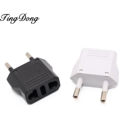 TingDong EU Euro Plug Adapter China Chinese US to EU European Travel Adapter Electric Plug Converter Power Sockets AC Outlet