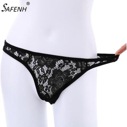 Tracksuit For Mens Underwear Sexy Lace Thong T Transparent Panties Breathable Pants mens Taste G-Strings & Thongs Man Briefs