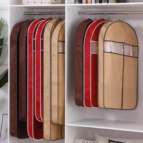 Large Capacity Non woven Clothes Cover For Suit Dress Coat Wardrobe Cloth Dust Covers Stereoscopic Clothing Cover Storage Bag