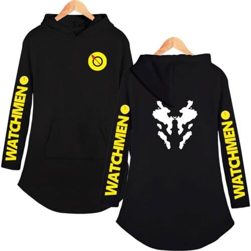 Watchmen 2D Fashion Harajuku Hoodie Sweatshirt Womens Casual Black Hip Hop Print Hoodie Streetwear Clothing Top Coat Male
