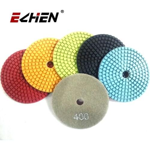 Grit #400 10 Pieces Per Box Diamond Polishing Pads Abrasive Granite Marble Quartz Tile Sanding Disc Resin Bond Hand Polisher