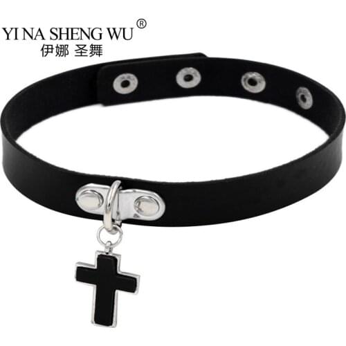 Choker With Spikes Collar Women Man Leather Necklace Chain Jewelry On The Neck Punk Chocker Aesthetic Gothic Accessories Gifts