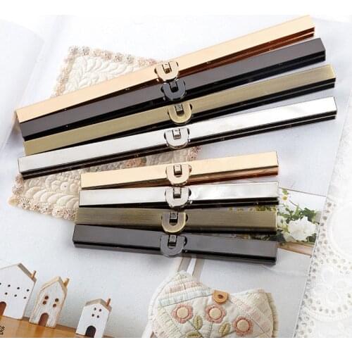 1pc Metal Coin Purse Bag Frame Handle for Clutch Bag Alloy Kiss Clasp Lock Replacement Wallet Frame Bar Strip Clasp 11.4/19cm