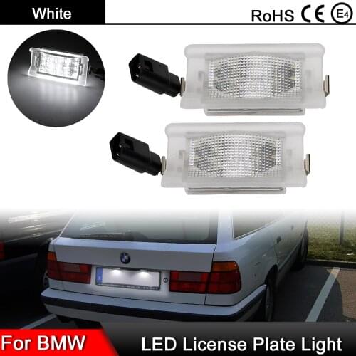 2Pcs White LED License Plate Light Number Plate Lamp For BMW E34 Touring 1987-1996