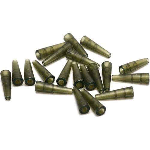 20PCS Mini Anti-Tangle Sleeves Connect with Fishing Hook Green Rubber Quick Change Hook Sleeve for Carp Fishing Carp fishing