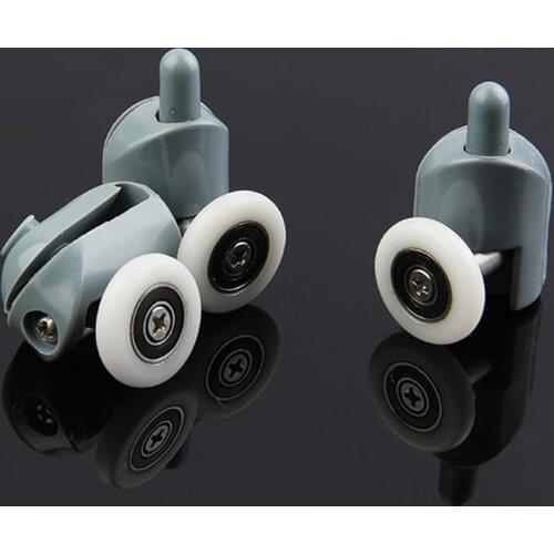 4pcs/lot 20/22 23/25mm Pop Up Pulley Wheels Brass Zinc Alloy Bearing Hardware Sliding Door Roller Shower Room Cabin Accessories