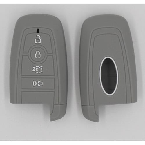 4PC Silicone Rubber key fob cover case set hood For Ford 2018 EcoSport Raptor Keyless Remote Protect skin cap accessories