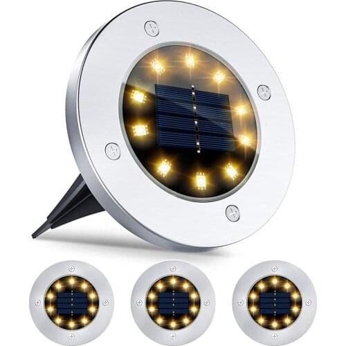 2021 New 4pcs Solar Garden Lamps Waterproof 10leds Stainless Solar Step Stair Wall Light Pathway Yard Led Lawn Outdoor Lighting